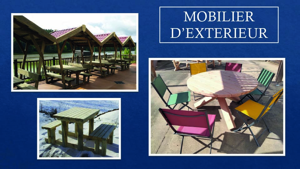 montage de photos représentant du mobilier d'extérieur